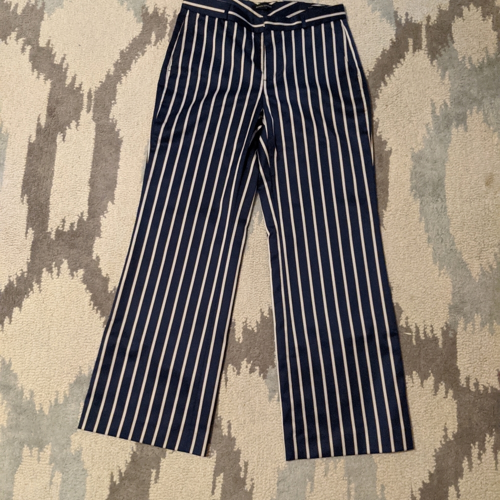 Banana Republic Blue Striped Blake Slacks
